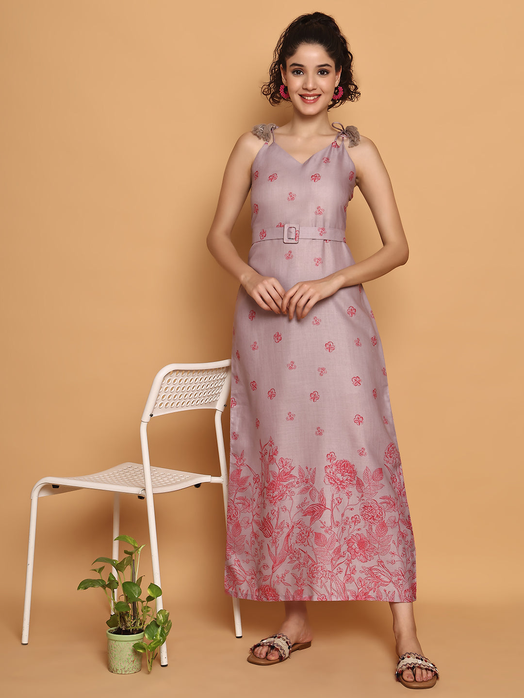 Summertime floral strappy dress