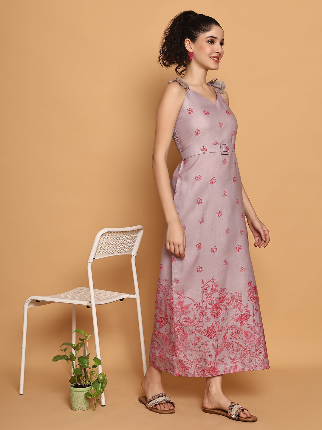 Summertime floral strappy dress
