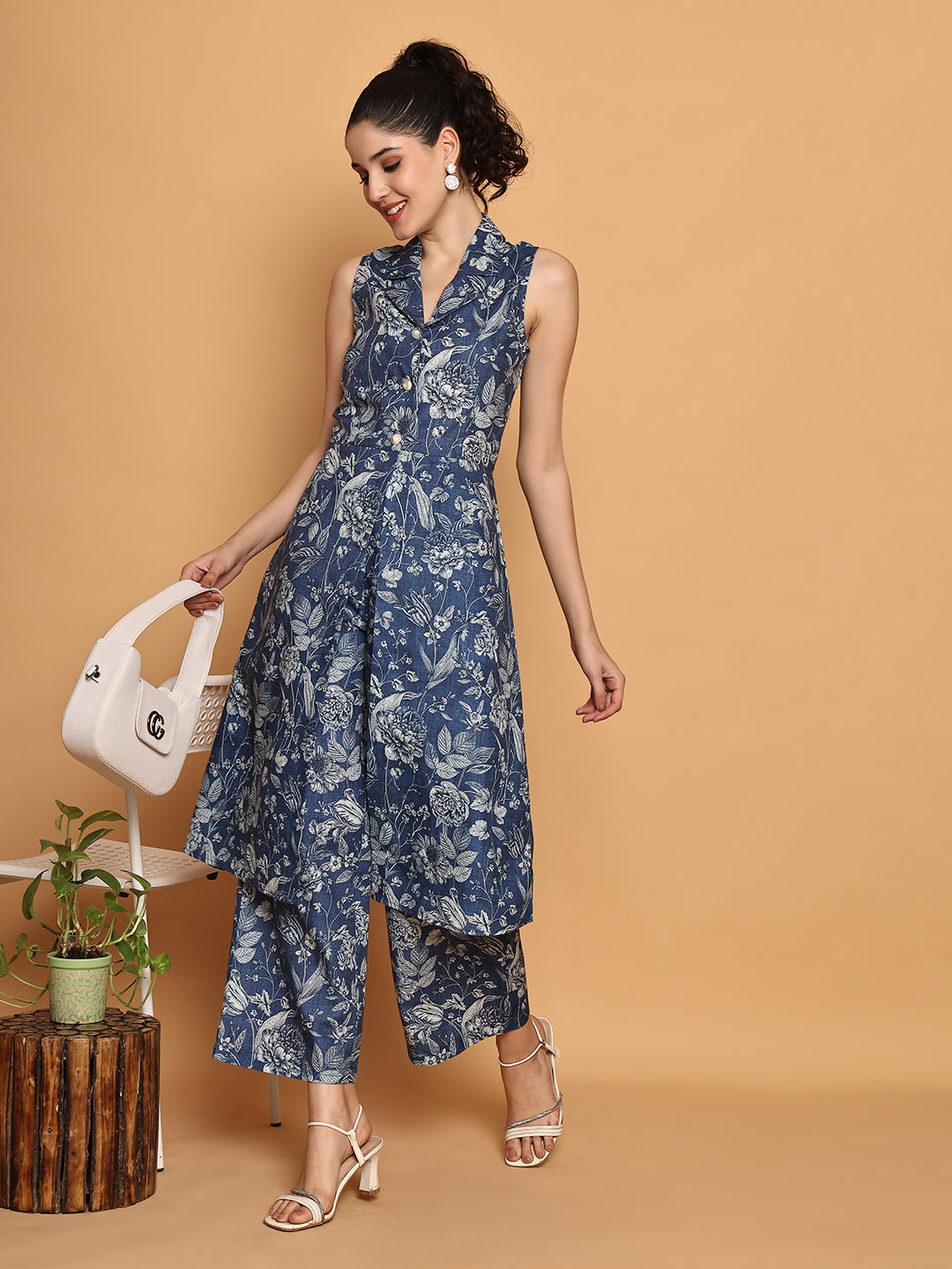 Floral Long Tunic With Trouser