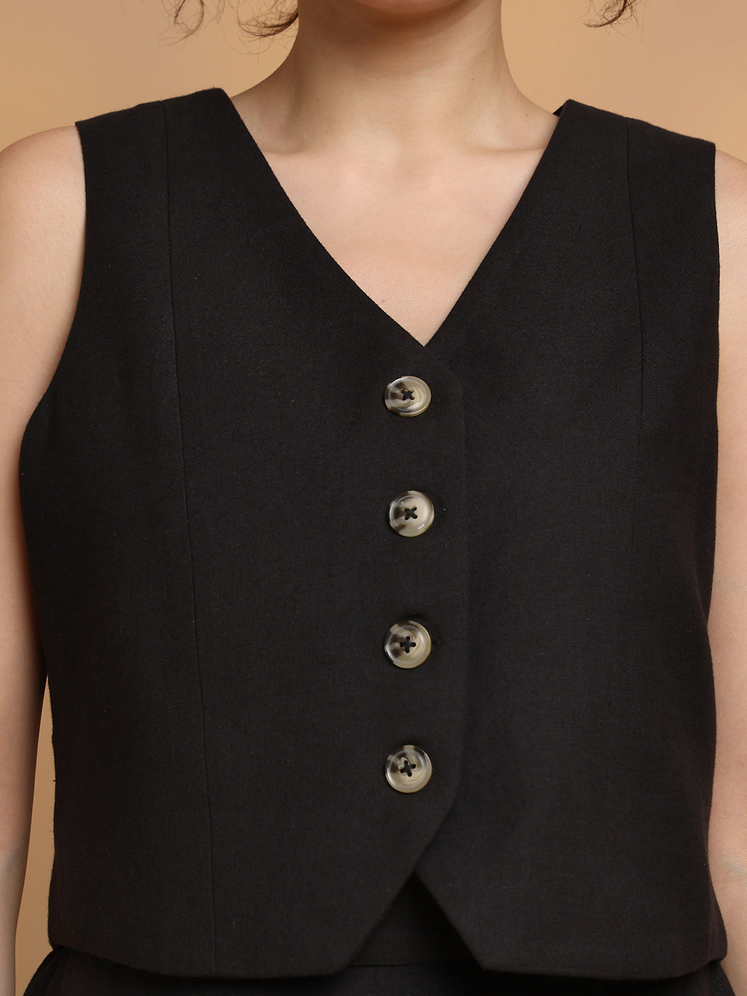 Black waist-coat with skirt