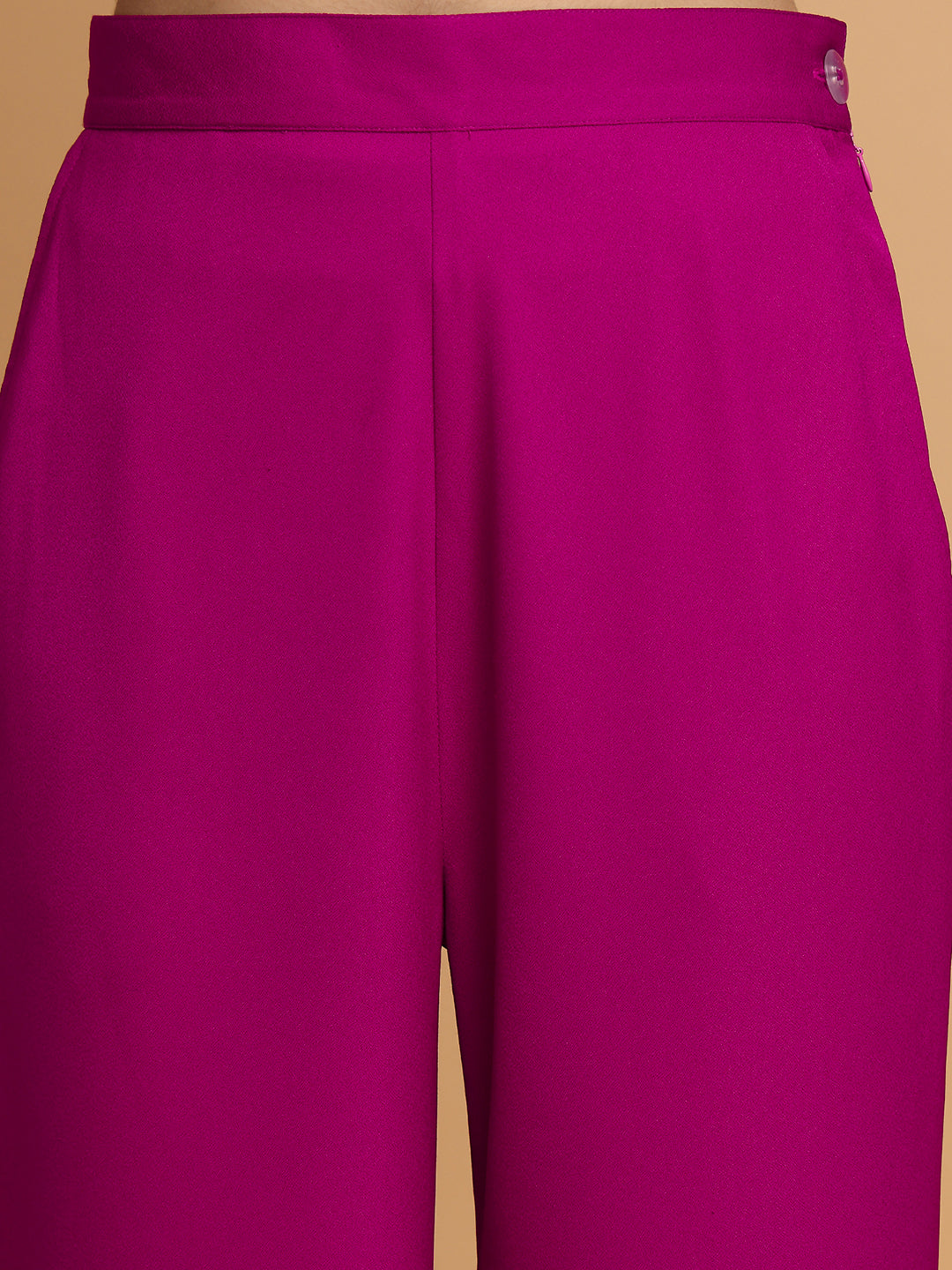 Purplish Pink Tube Top With Trousers