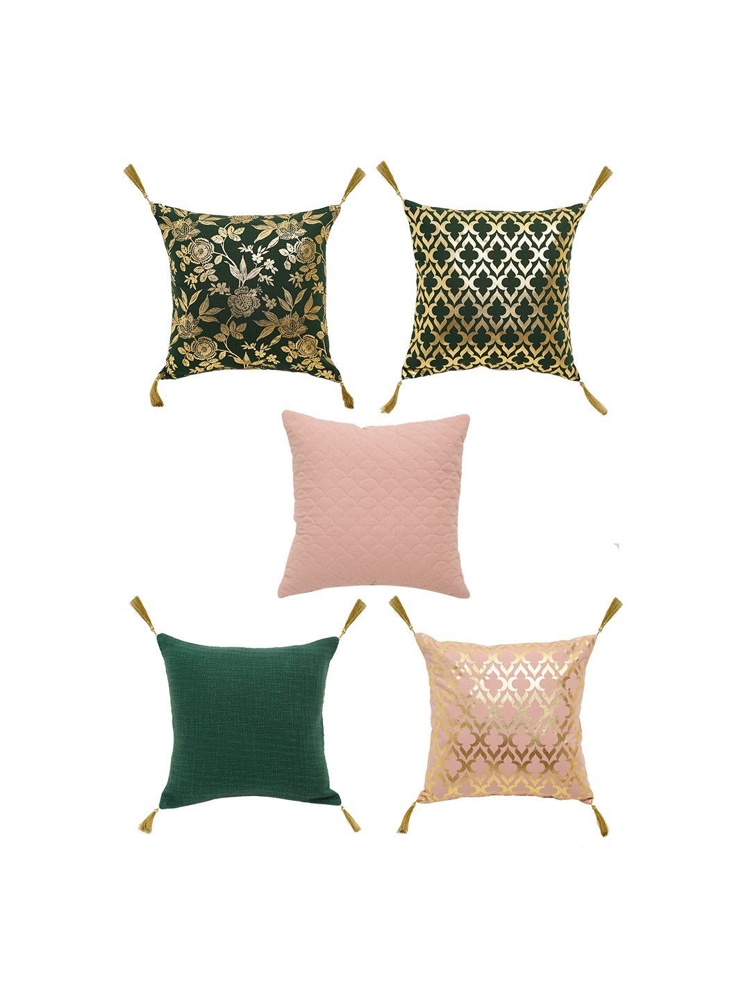 Set of 5 Gleaming Garden 40x40 CM Cushion Cover