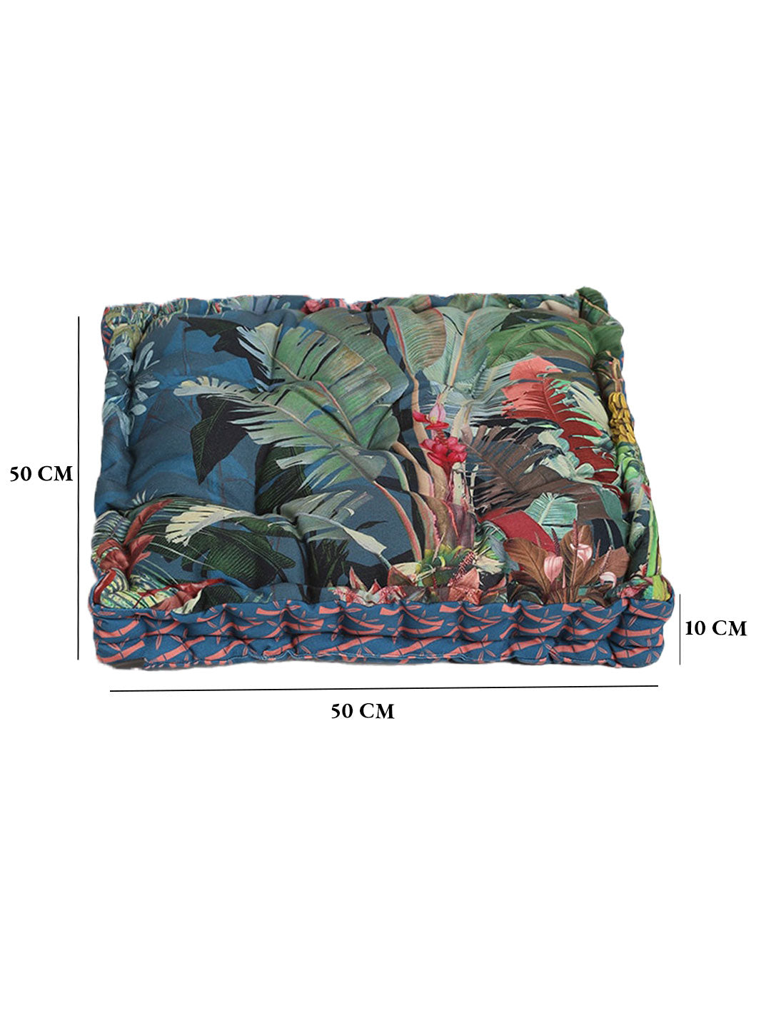 Blanc9 Set of 2 Savana Leaves Printed Matlas Floor Cushion