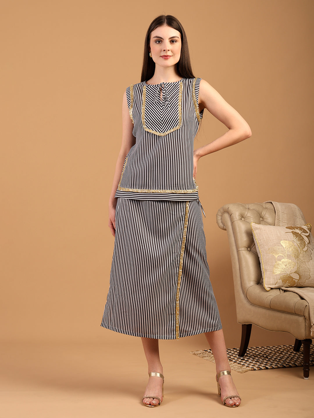 Fusion Striper Long Skirt-Top