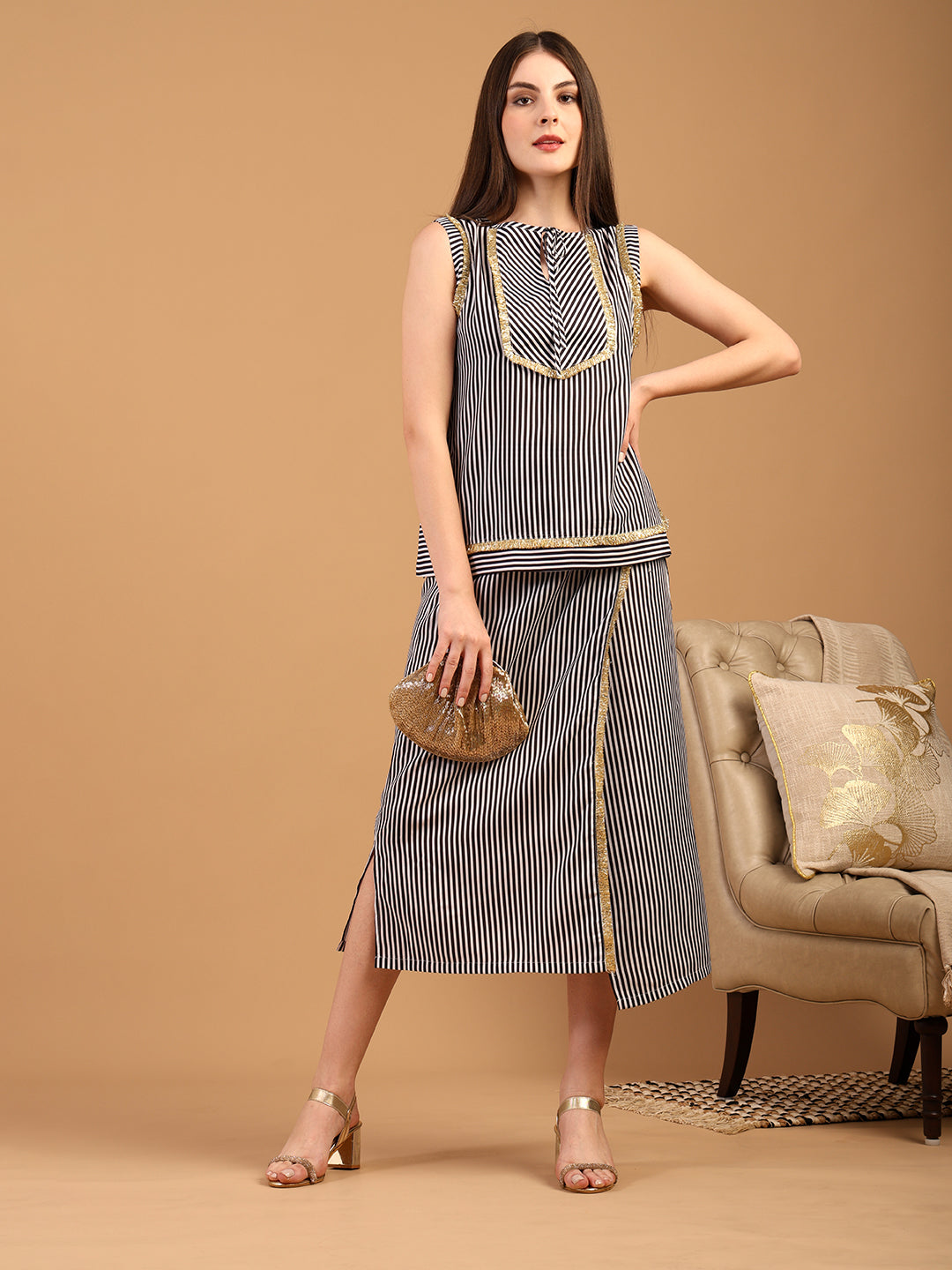 Fusion Striper Long Skirt-Top