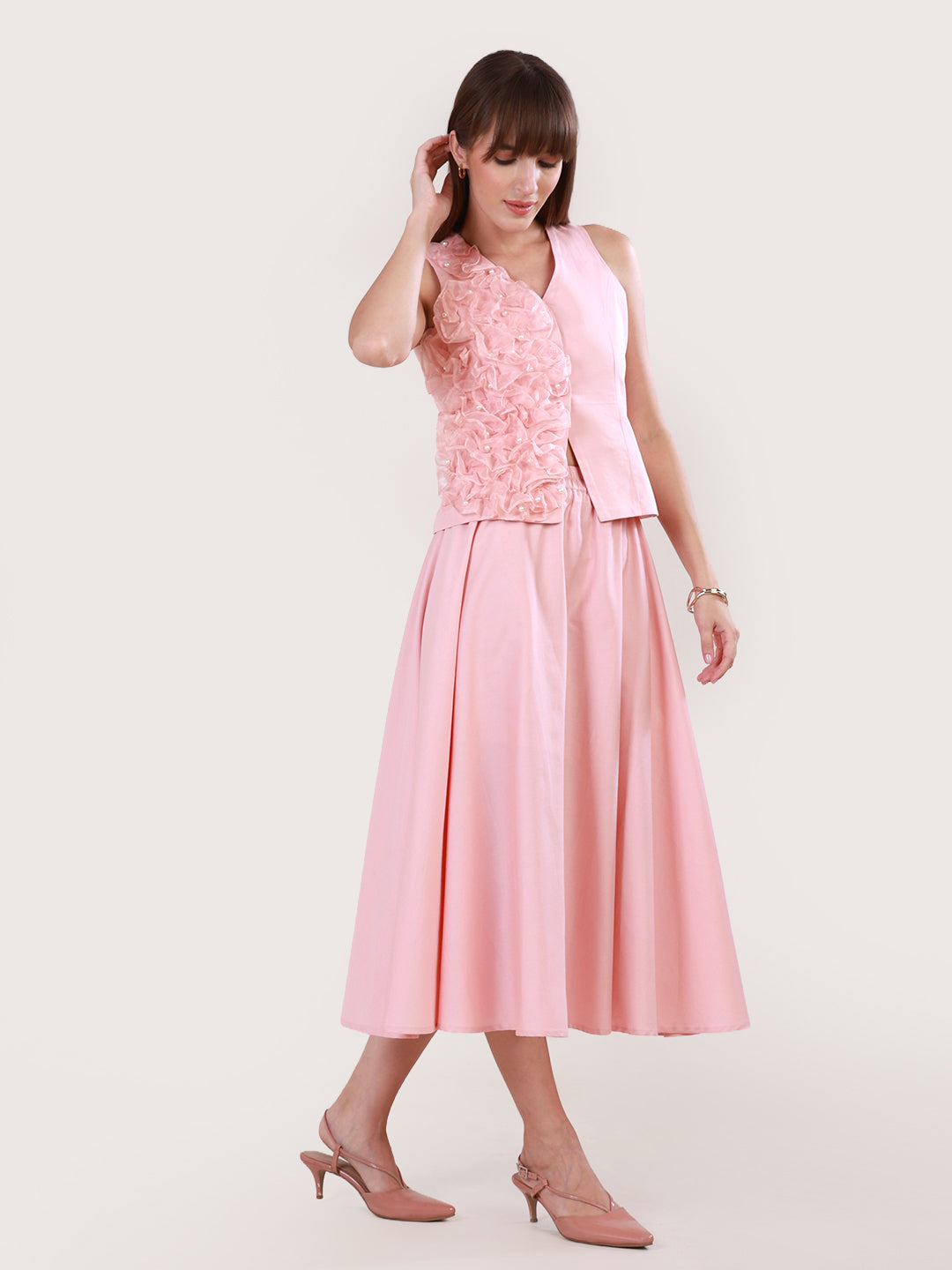 Blossom & Blush Skirt Co-ord Set for Women