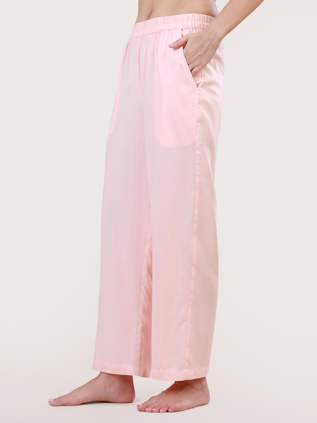 Midnight Bloom Peach Pyjama Set for Women