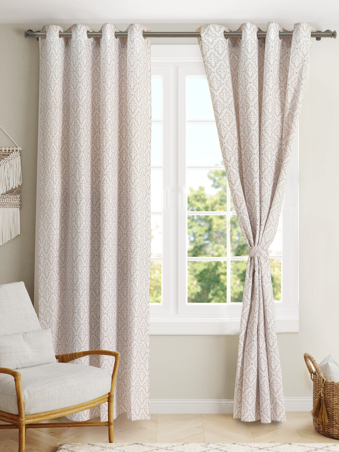 Blanc9 Harper 7ft. Set of 2 Printed Curtains