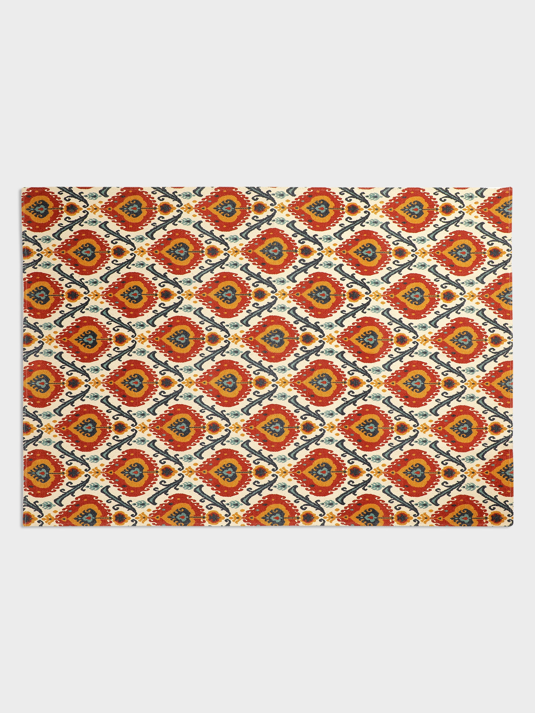 Blanc9 Gul Nilofer "4x5.5"ft. Printed Cotton Carpet