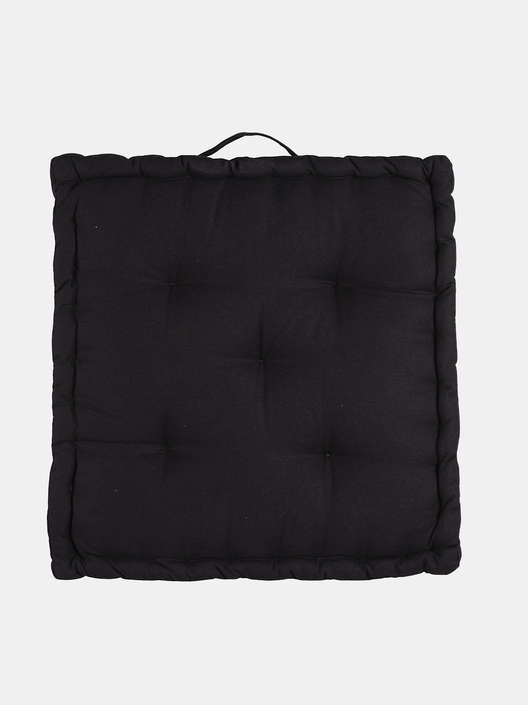 Blanc9 Set of 2 Red & Black Cotton Matlas Floor Cushion