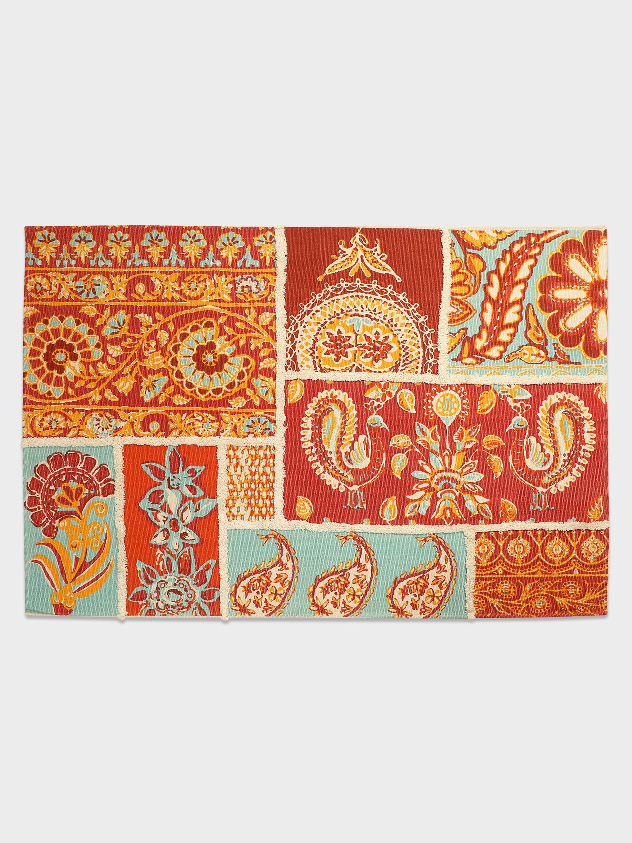 Blanc9 Lal Bagh Printed "4x5.5" ft. Cotton Carpet