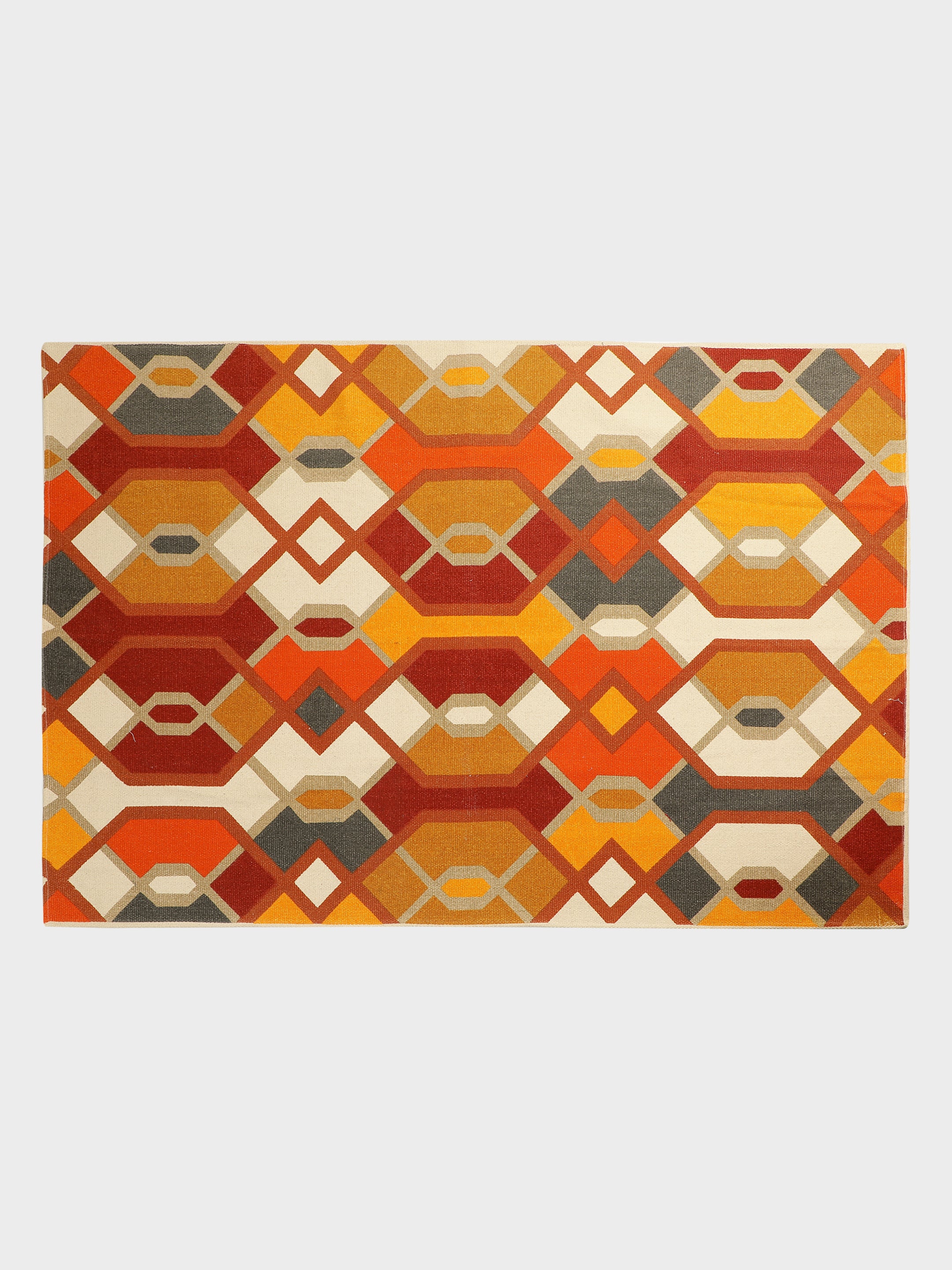 Blanc9 Jharokha "4x5.5" Printed Cotton Carpet