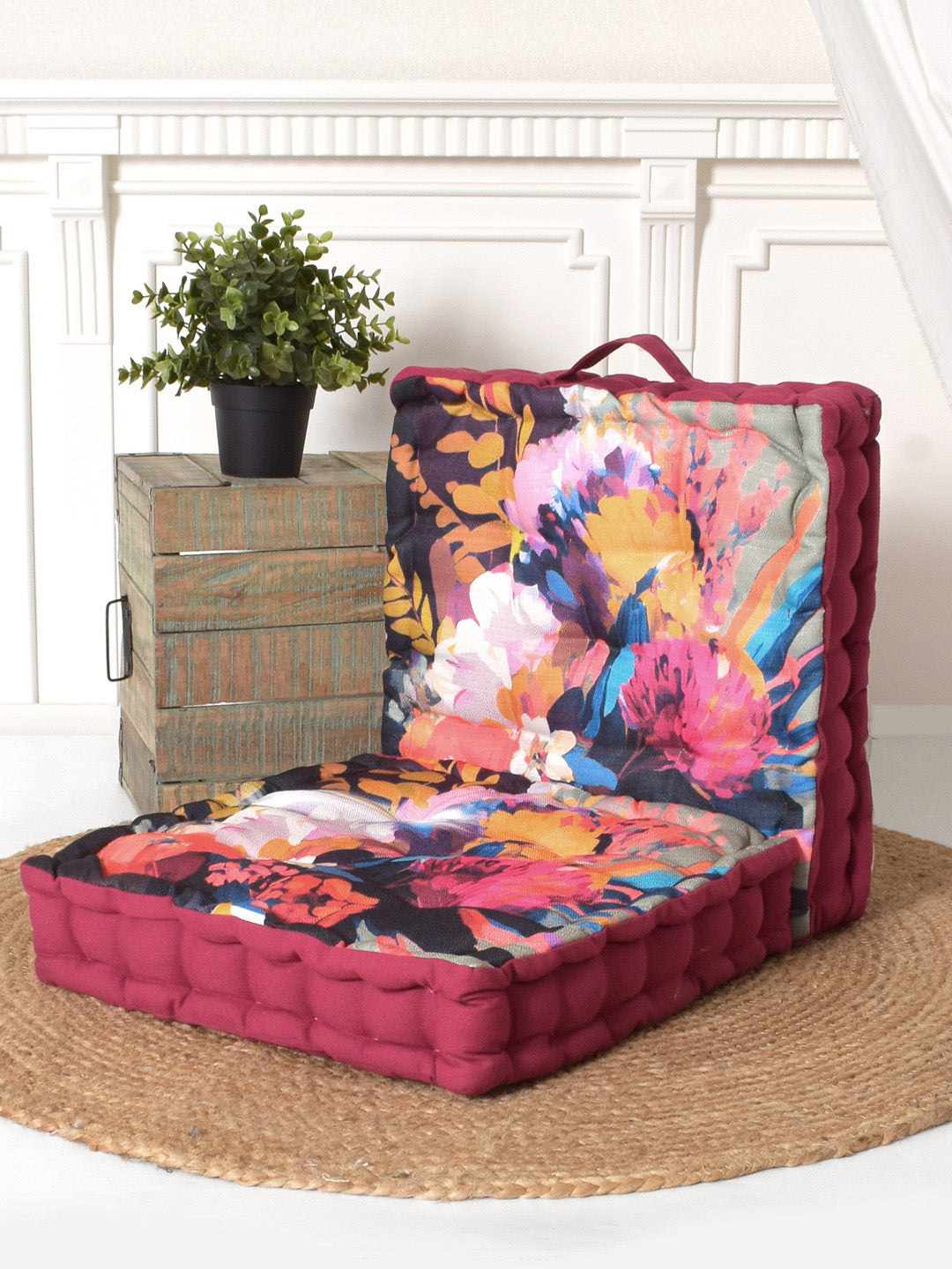 Blanc9 Bloomup Digitally Printed Floor Cushion