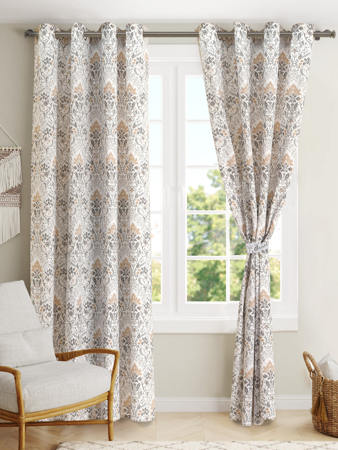 Blanc9 Charlotte 7ft. Set of 2 Printed Curtains