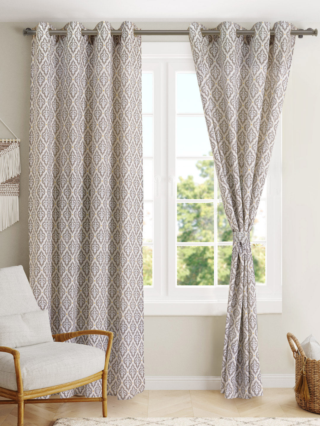 Blanc9 Eleanor 7ft. Set of 2 Printed Curtains