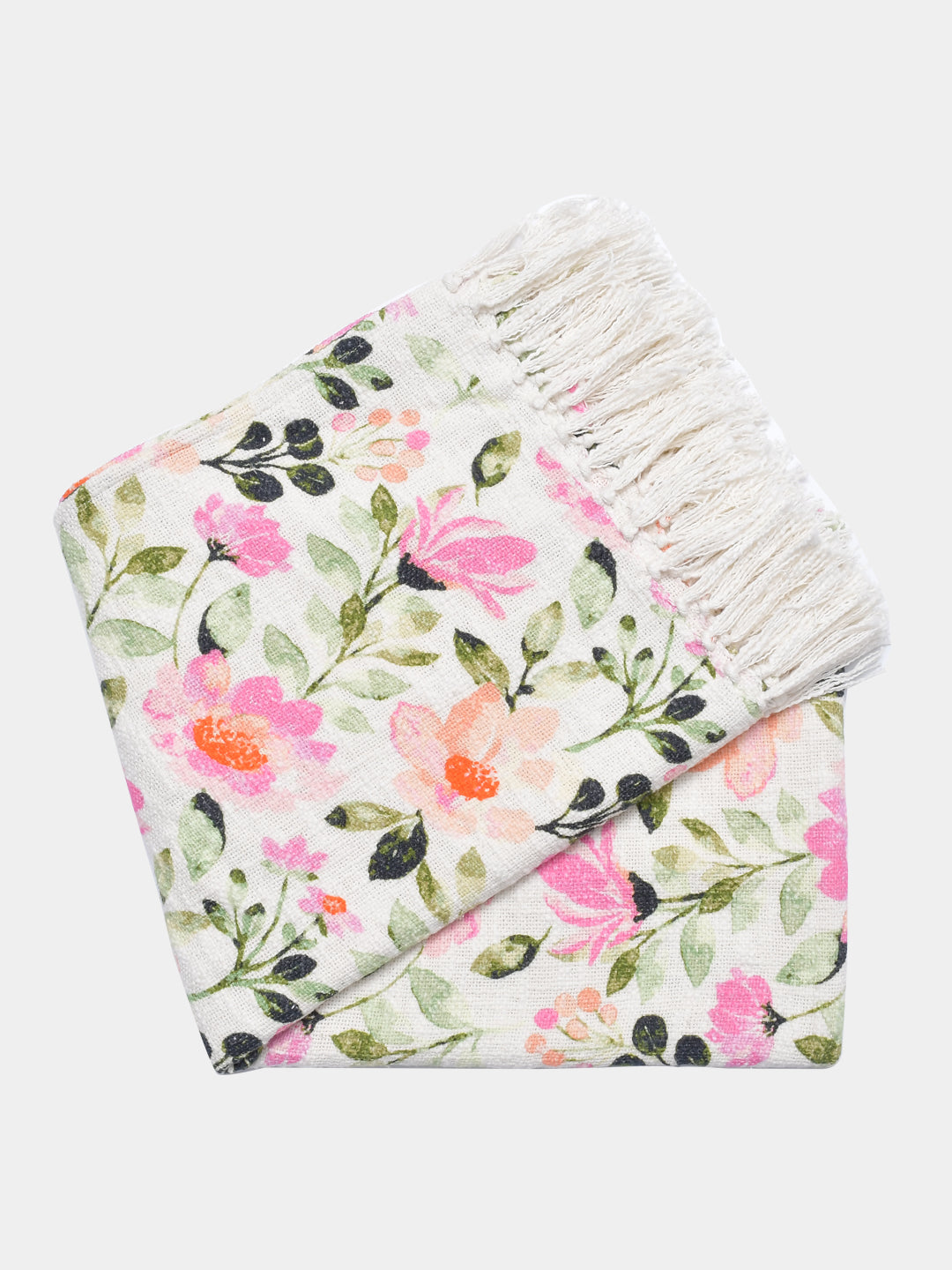 Blanc9 Gulfam Cotton Printed Throw with Cushion Cover