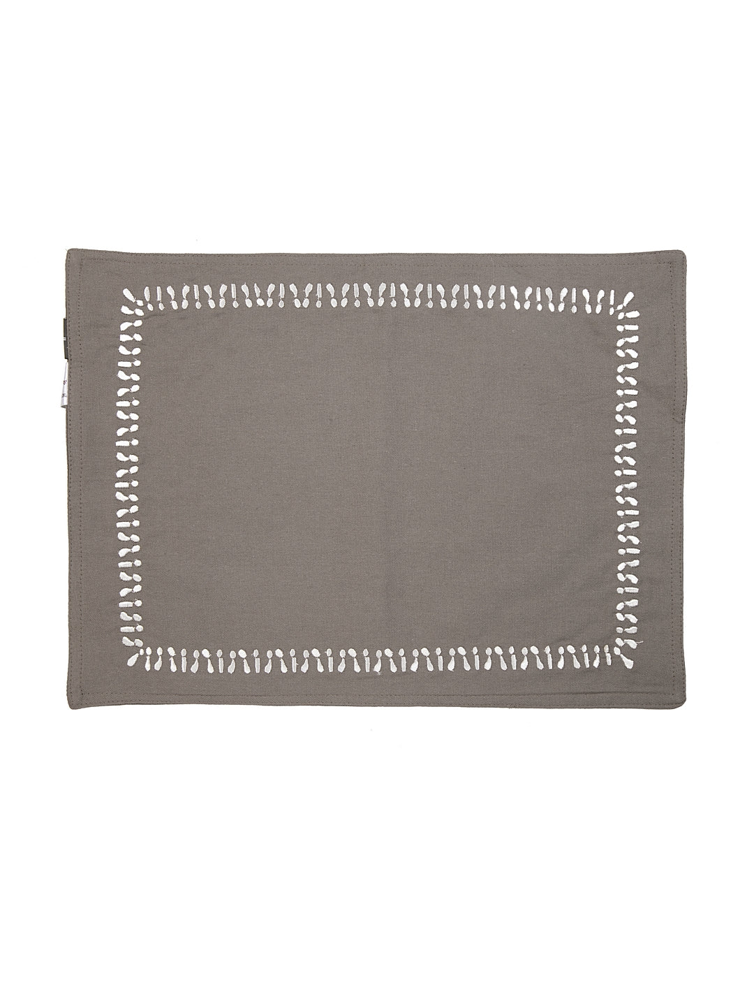 Blanc9 Set of 6 Dandelion Embroidered Placemats