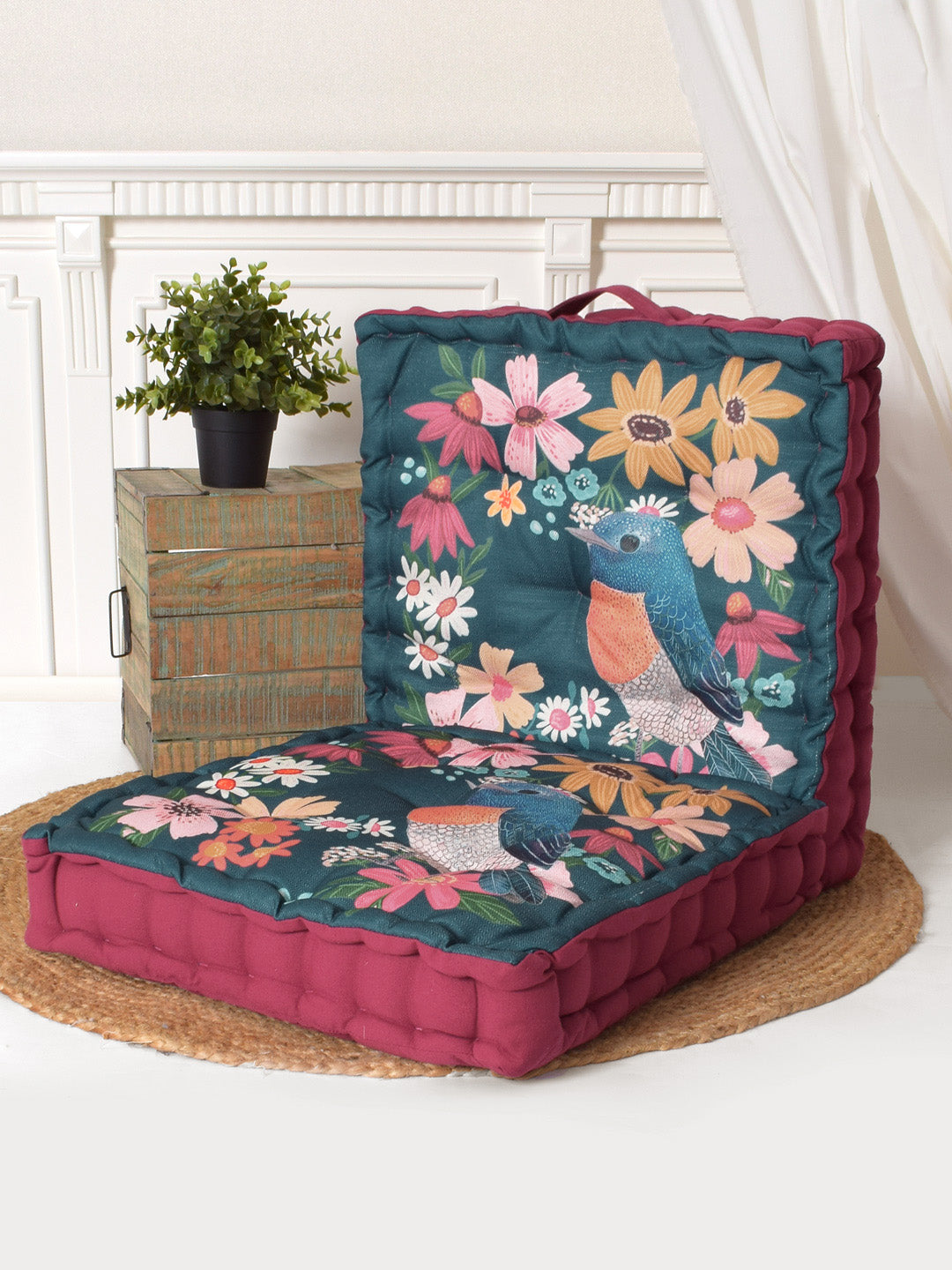 Blanc9 Nightingale Digitally Printed Floor Cushion