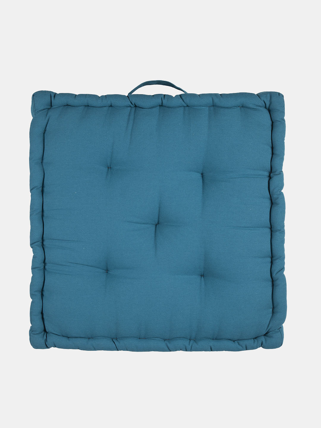 Blanc9 Set of 2 Peacock Blue & Light Grey Matlas Floor Cushion