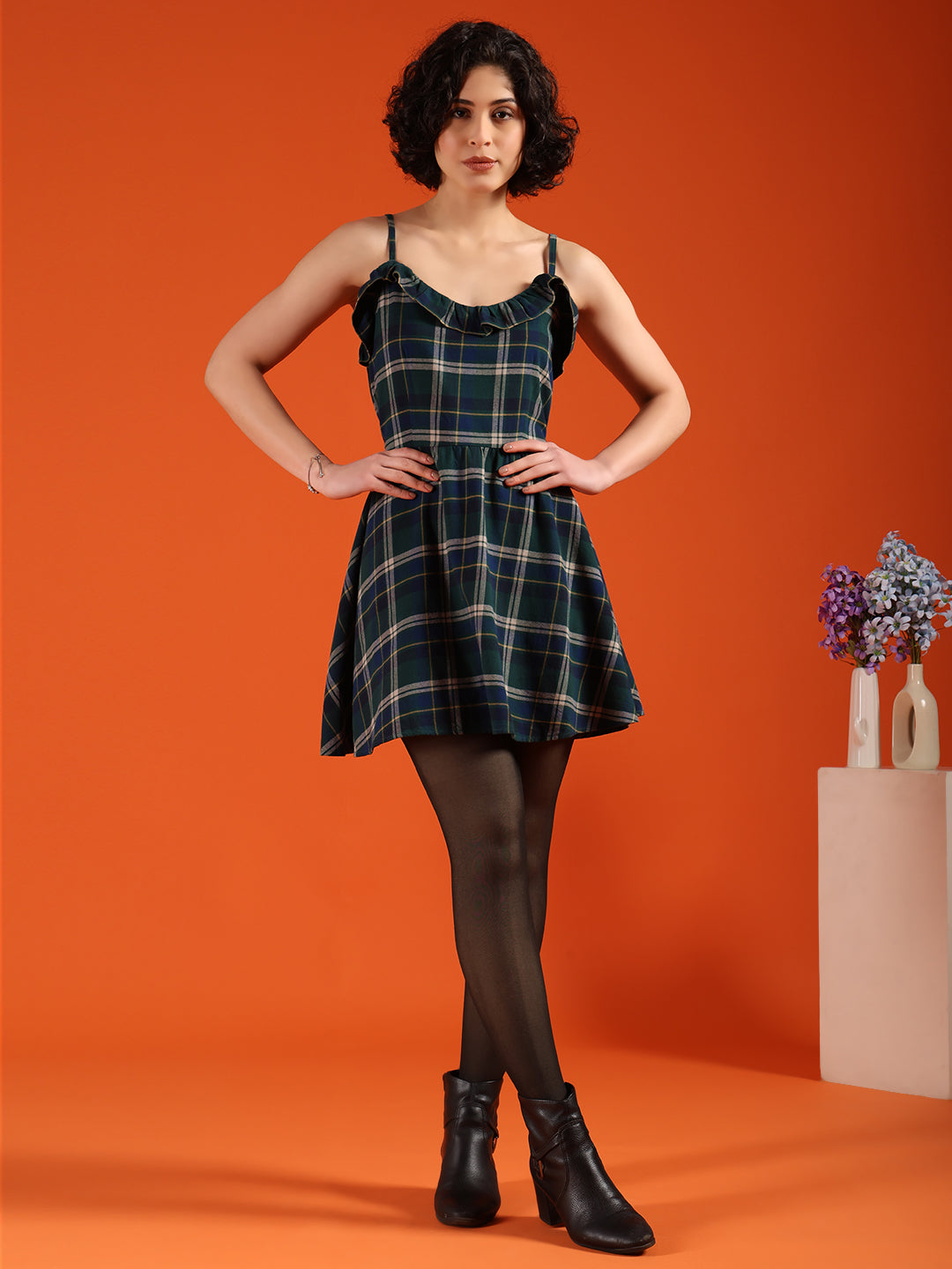 Rock Chick Checkered Jacket with Dress