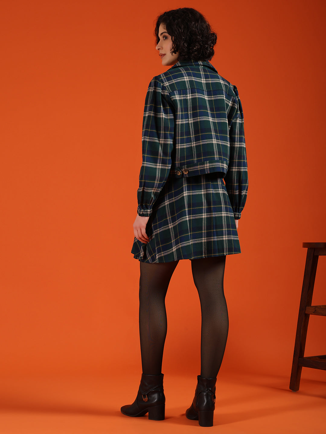 Rock Chick Checkered Jacket with Dress