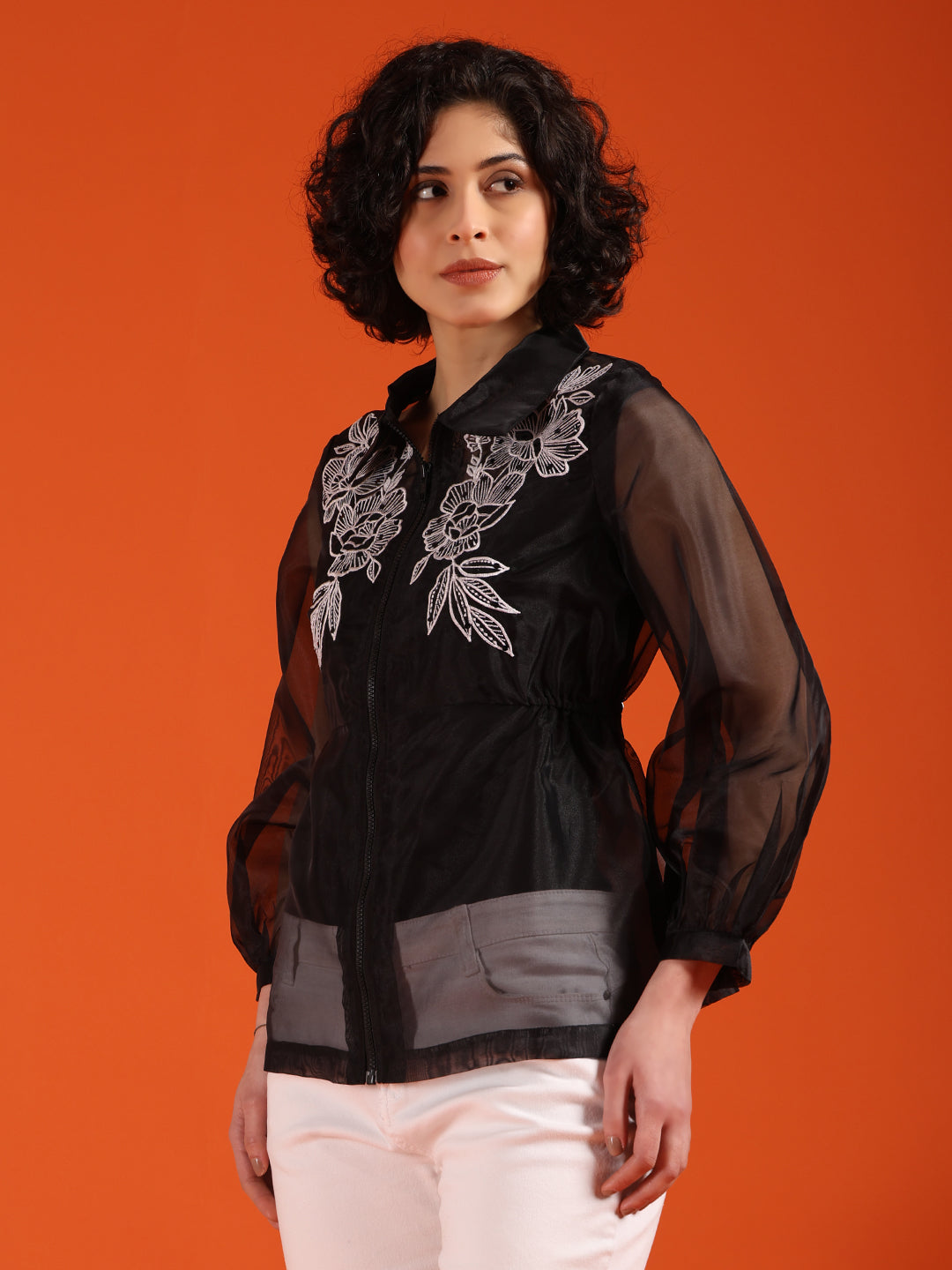 Sheer Jacket Top