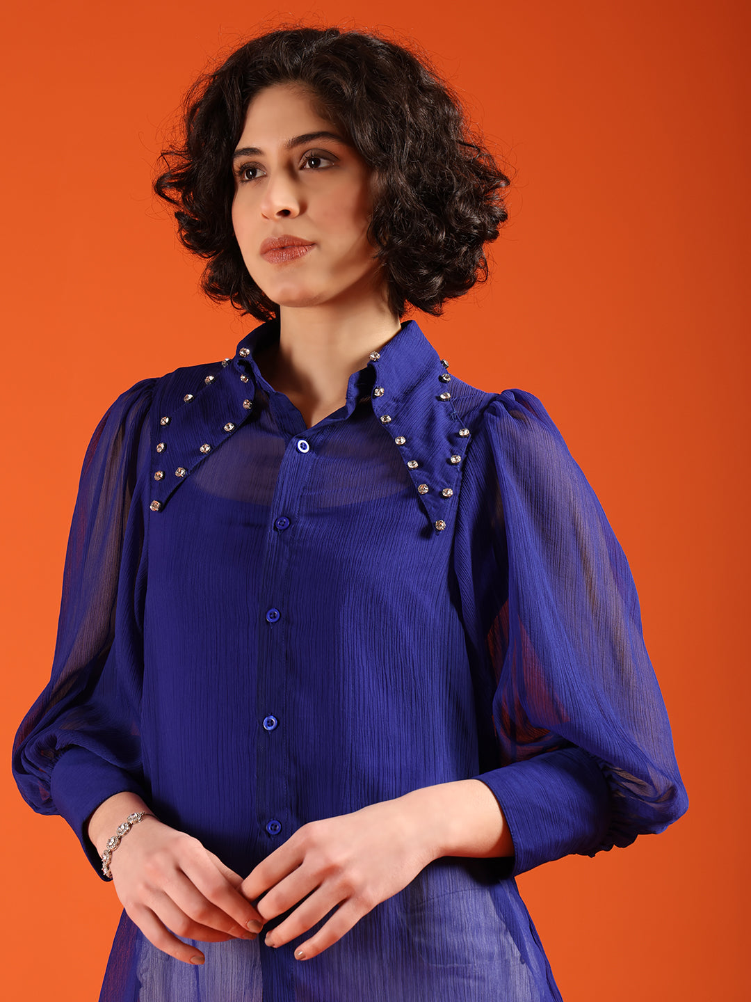 Studded Collar Shirt