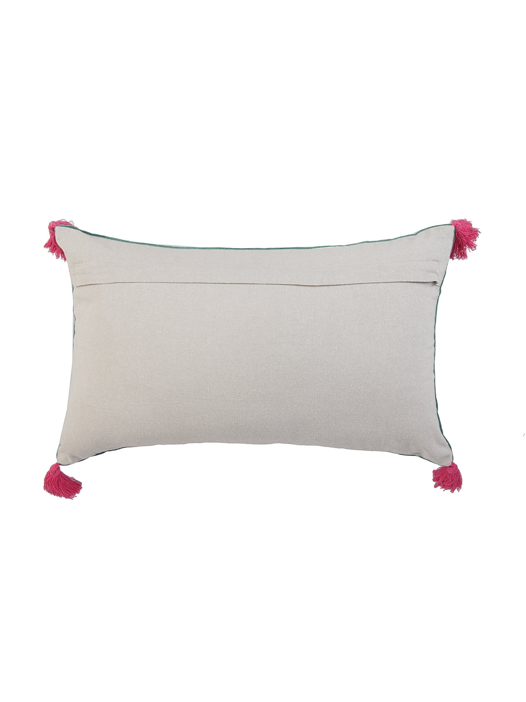 Golden Balsa Embroidered Cushion Cover with Filler 30x50cm
