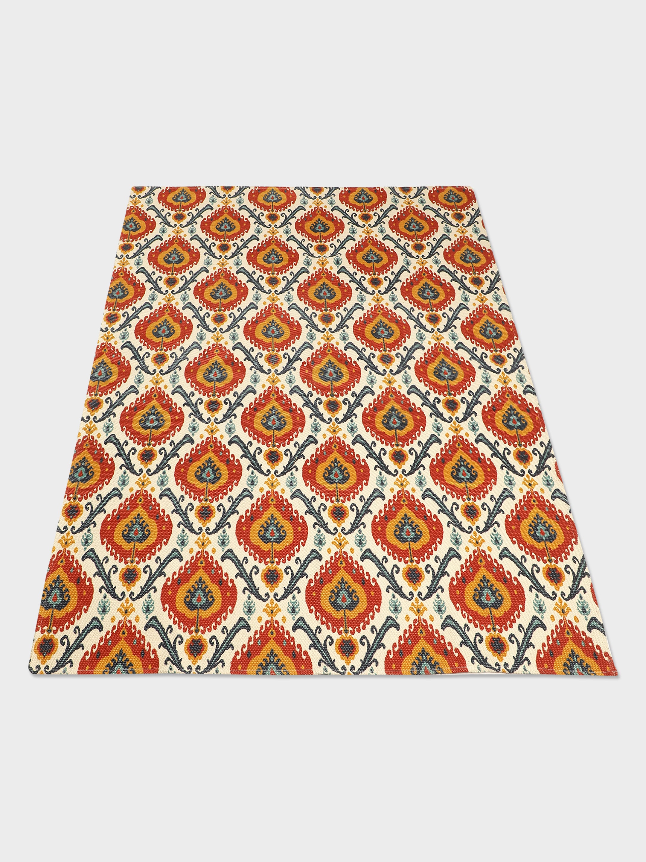 Blanc9 Gul Nilofer "4x5.5"ft. Printed Cotton Carpet