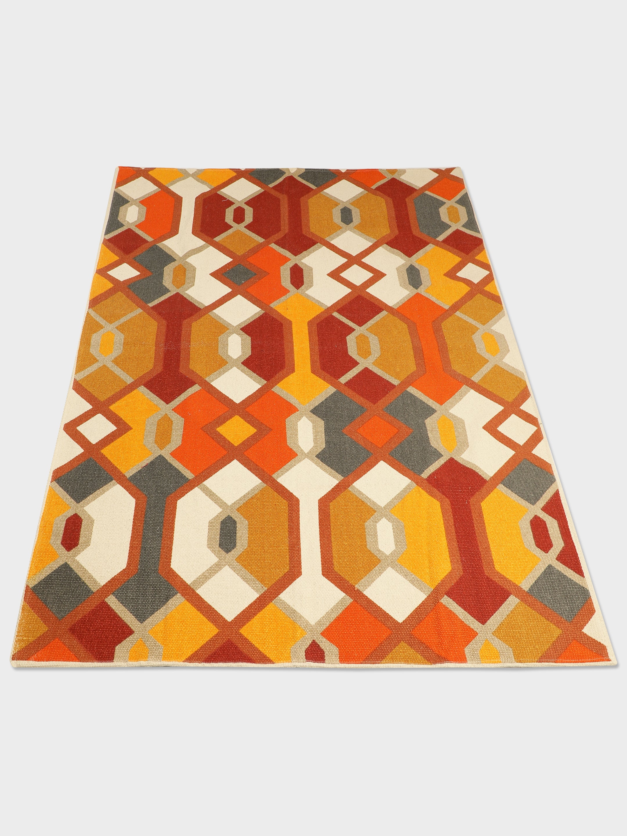 Blanc9 Jharokha "4x5.5" Printed Cotton Carpet