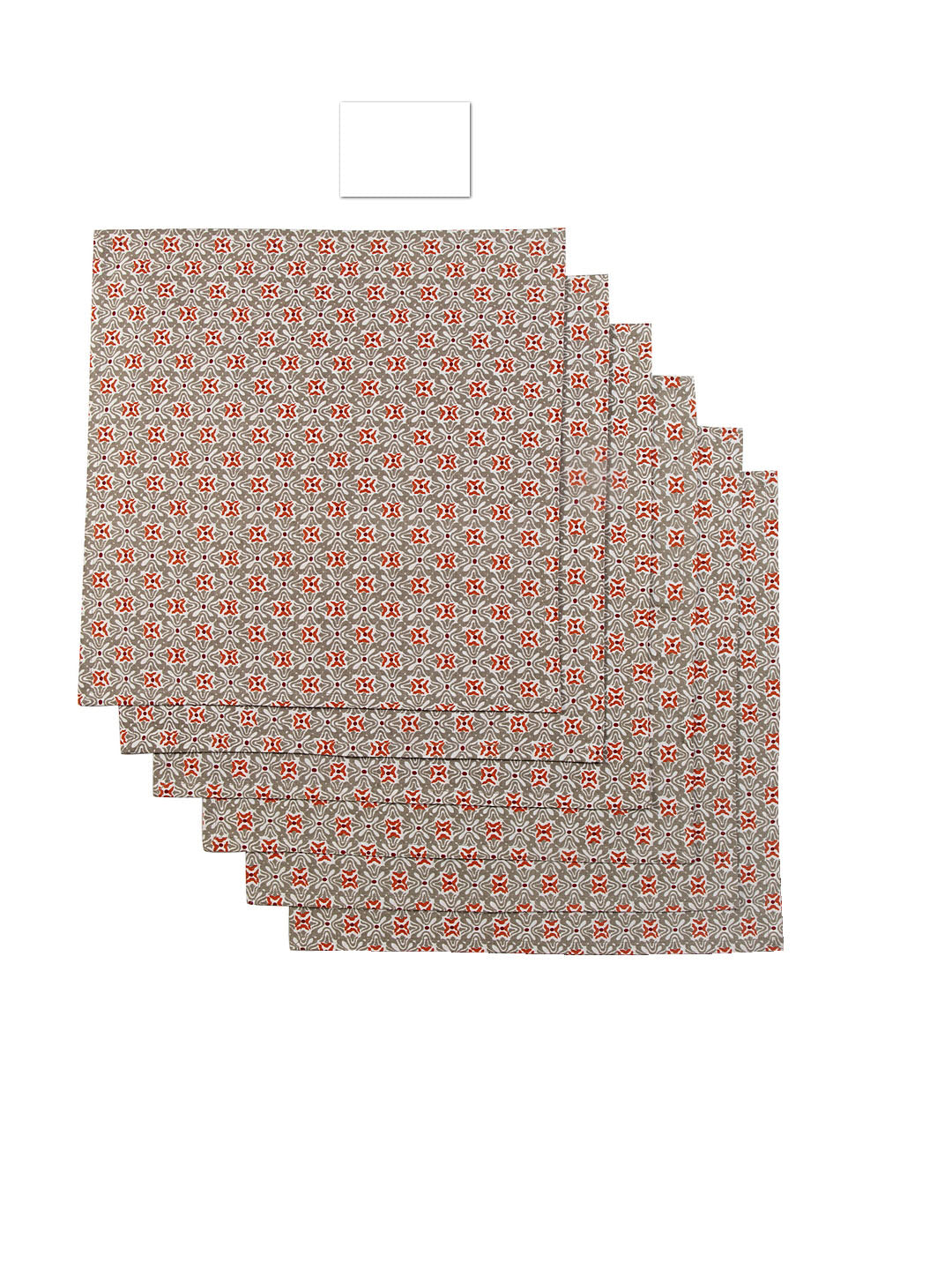 Blanc9 Set of 6 & 8 Gharana Table Napkins