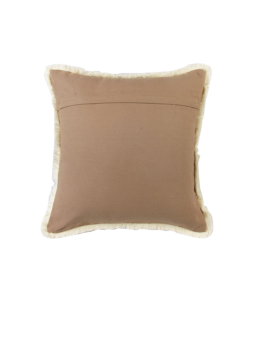 Serene Leaf Hand Embroidery Cushion Cover