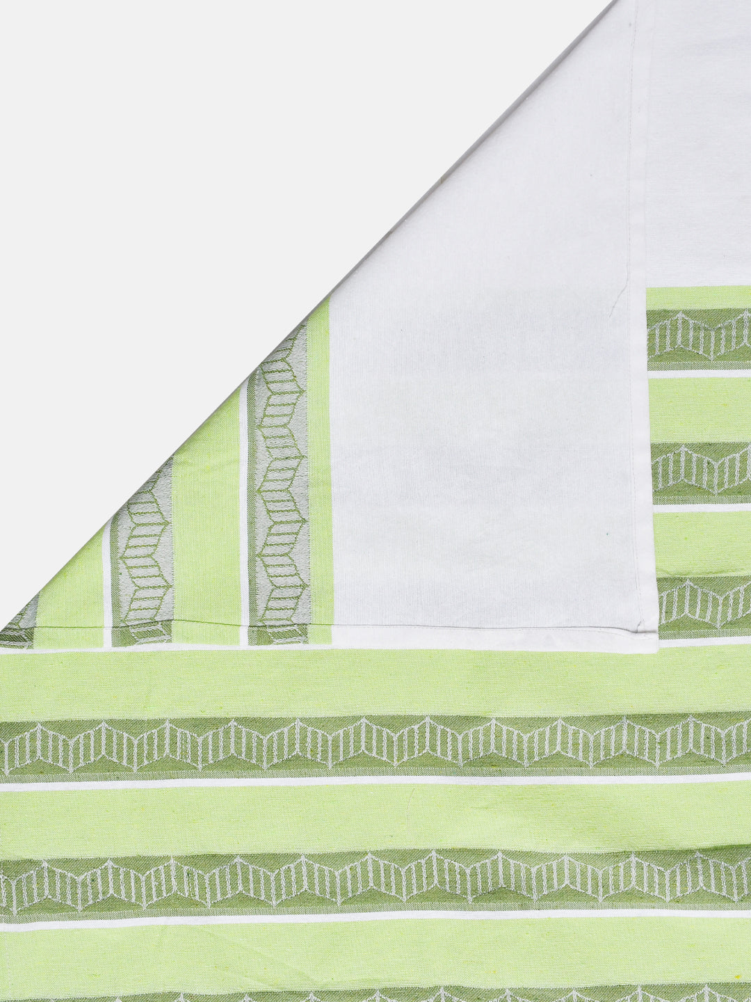 Blanc9 Jade Garden Jacquard Green Cotton Double Bedsheet with Pillows