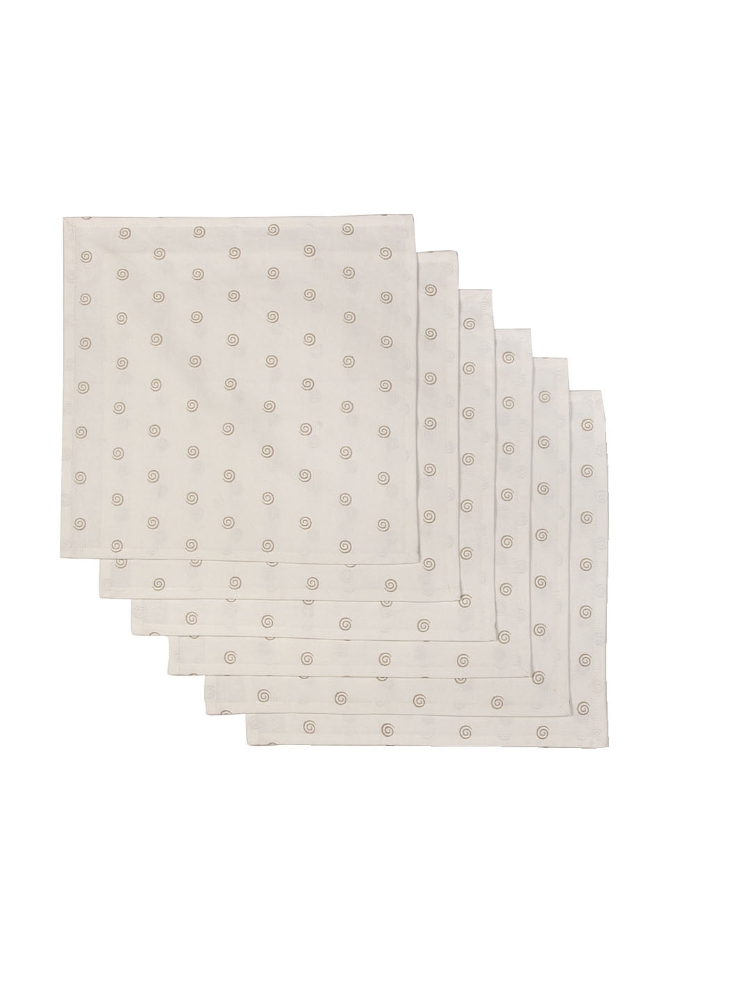 Blanc9 Set of 6 & 8 Swirl Table Napkins