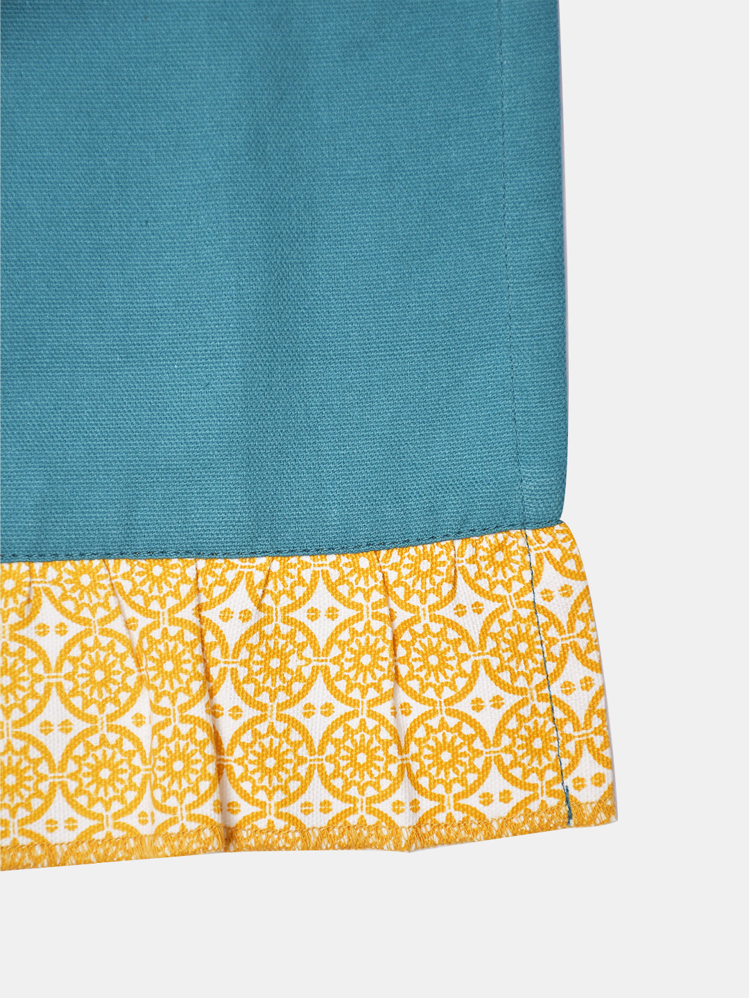 Blanc9 Kitchen Queen Teal Cotton Printed Apron