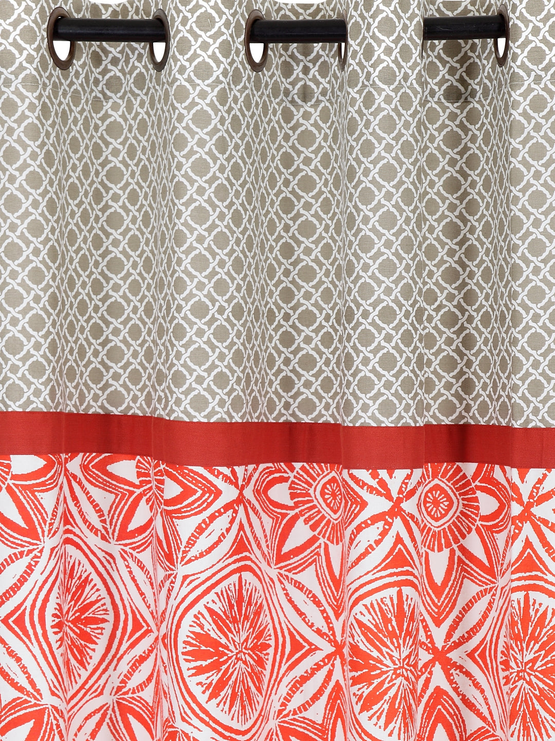 Set of 2 Long Door Arabesque Curtain