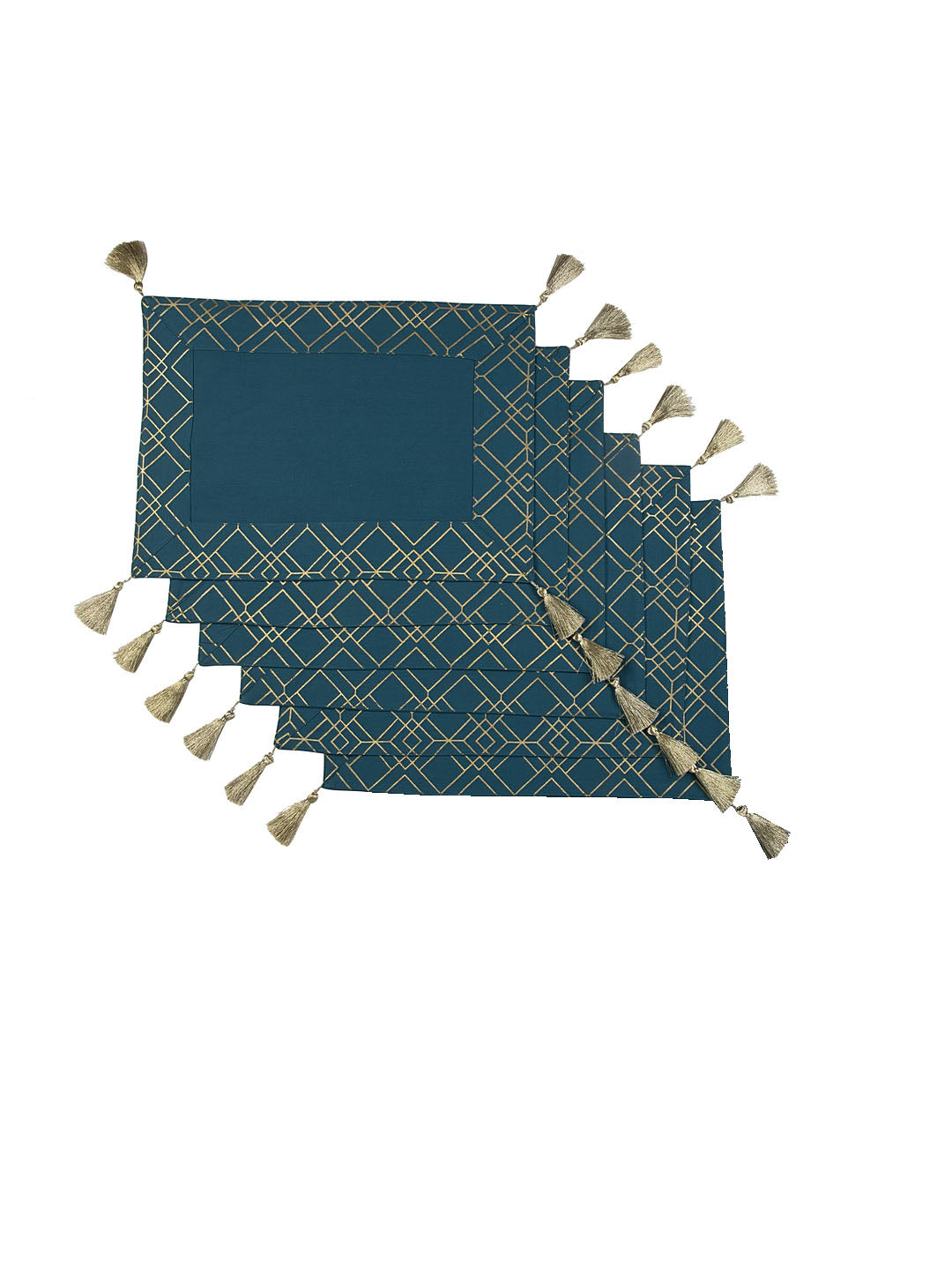 Blanc9 Set of 8 Harlequin Placemats