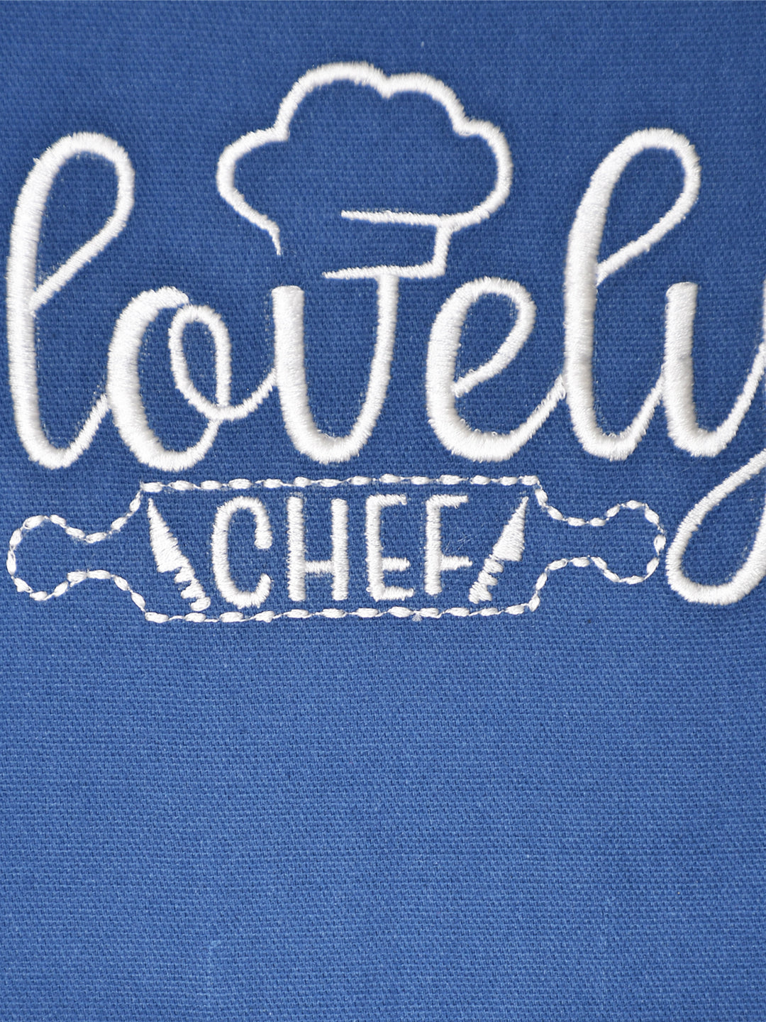 Blanc9 Lovely Chef Blue Cotton Printed Apron