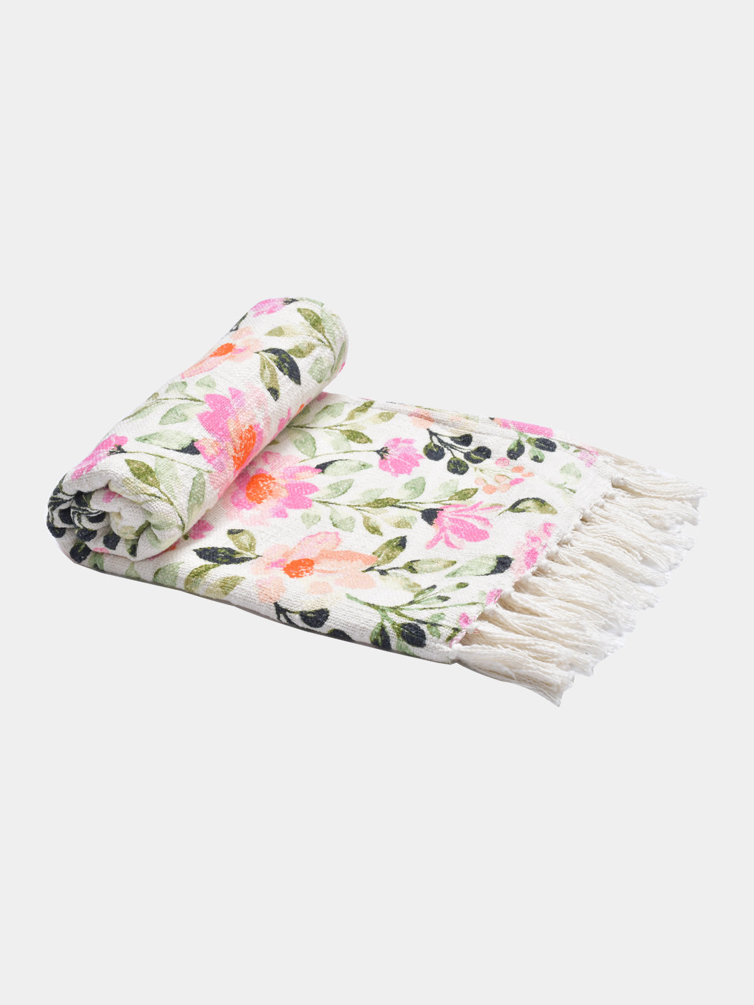 Blanc9 Gulfam Cotton Printed Throw with Cushion Cover