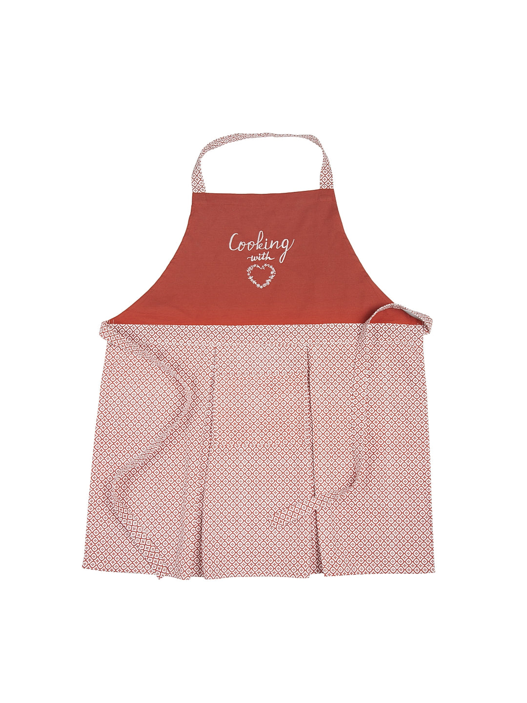 Blanc9 Set of 2 Red Printed & Embroidered Aprons