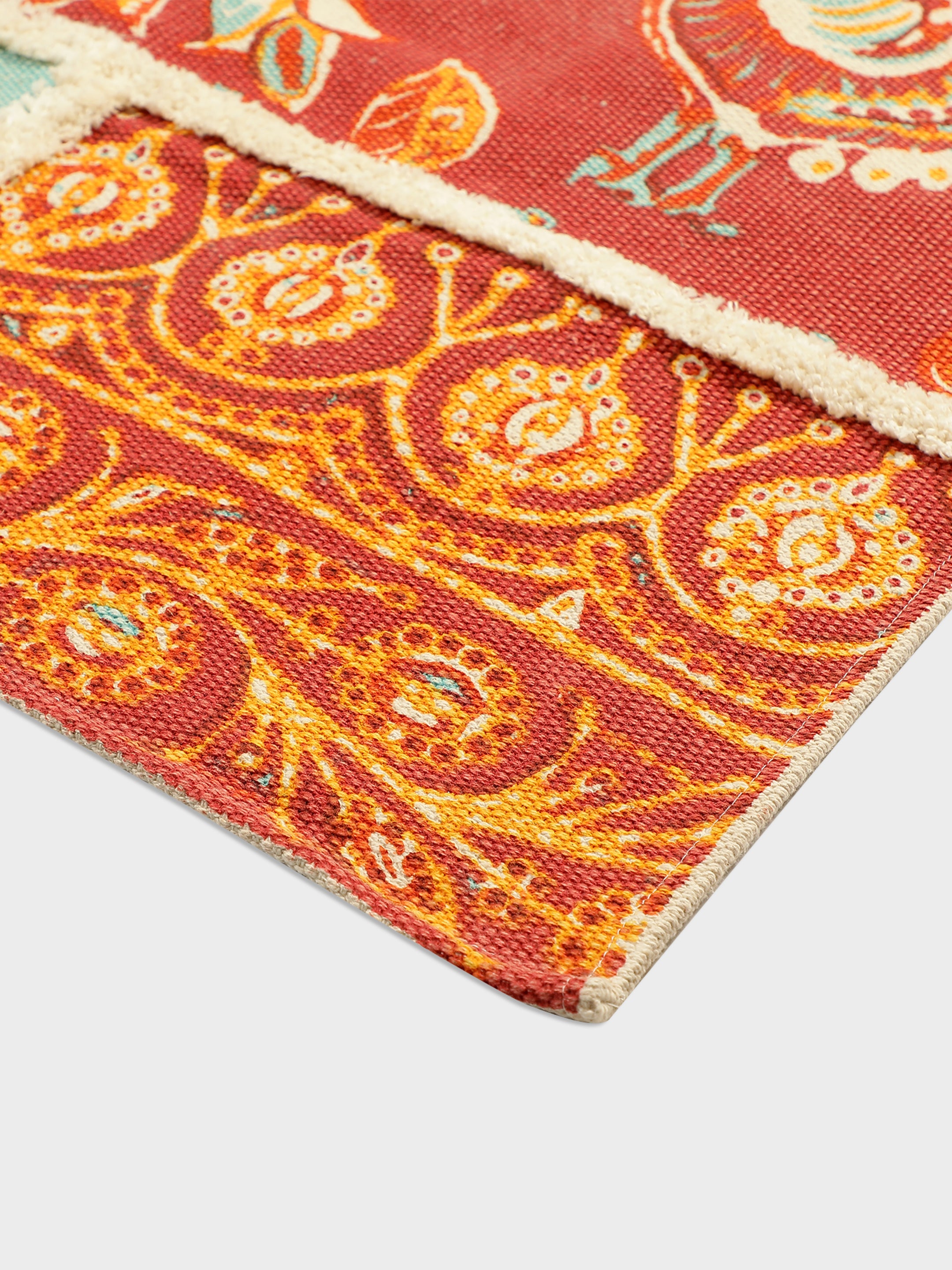 Blanc9 Lal Bagh Printed "4x5.5" ft. Cotton Carpet