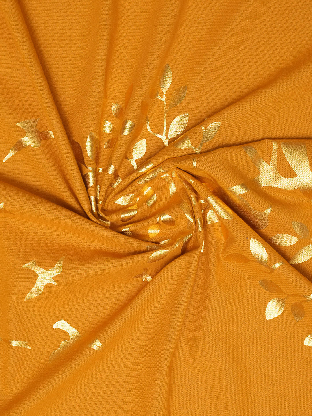 Blanc9 Songbird Yellow 7ft. Set of 2 Foil Printed Curtains
