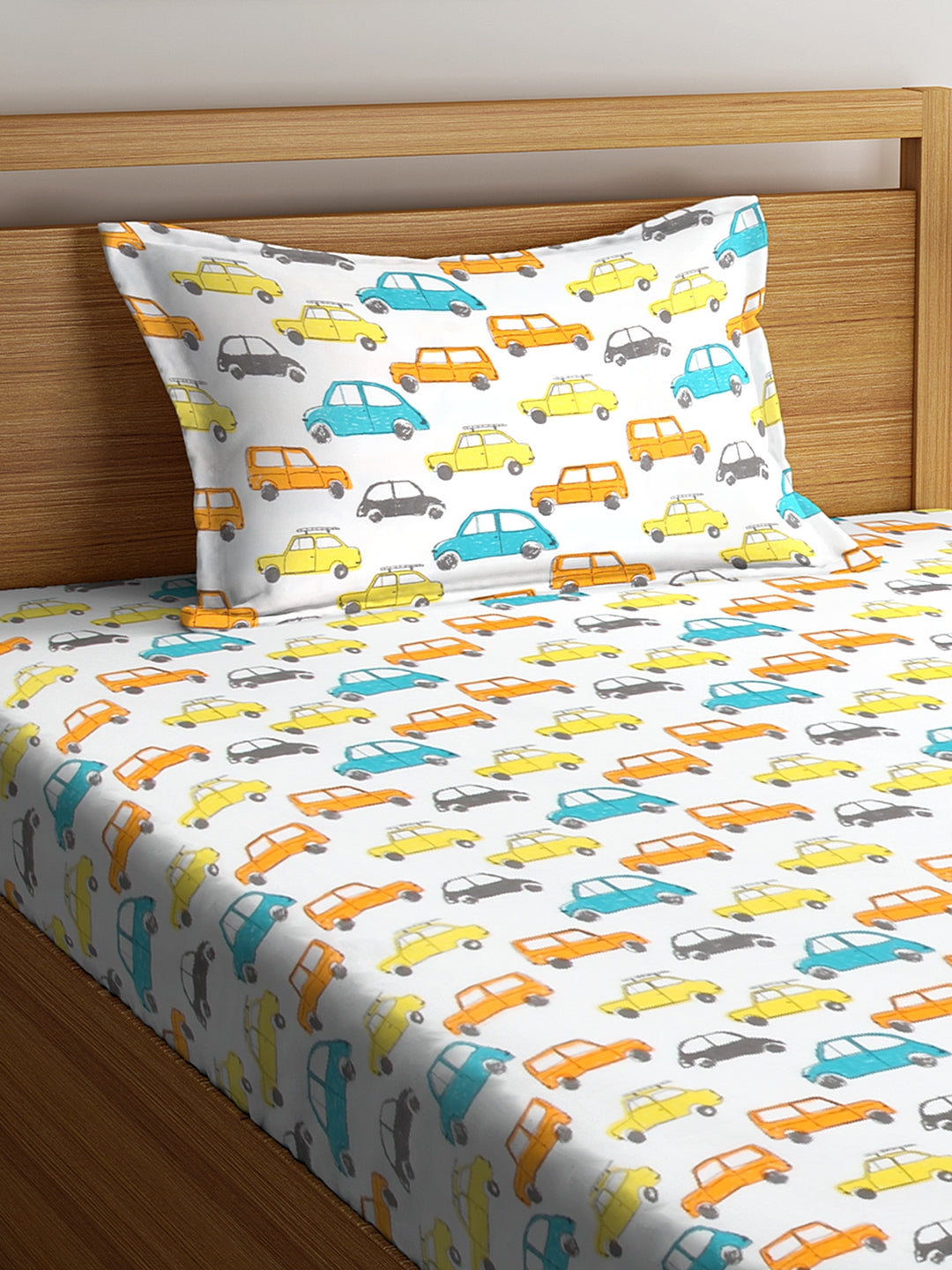 Blanc9 Horn Please Kids Bedsheet with Pillow Case