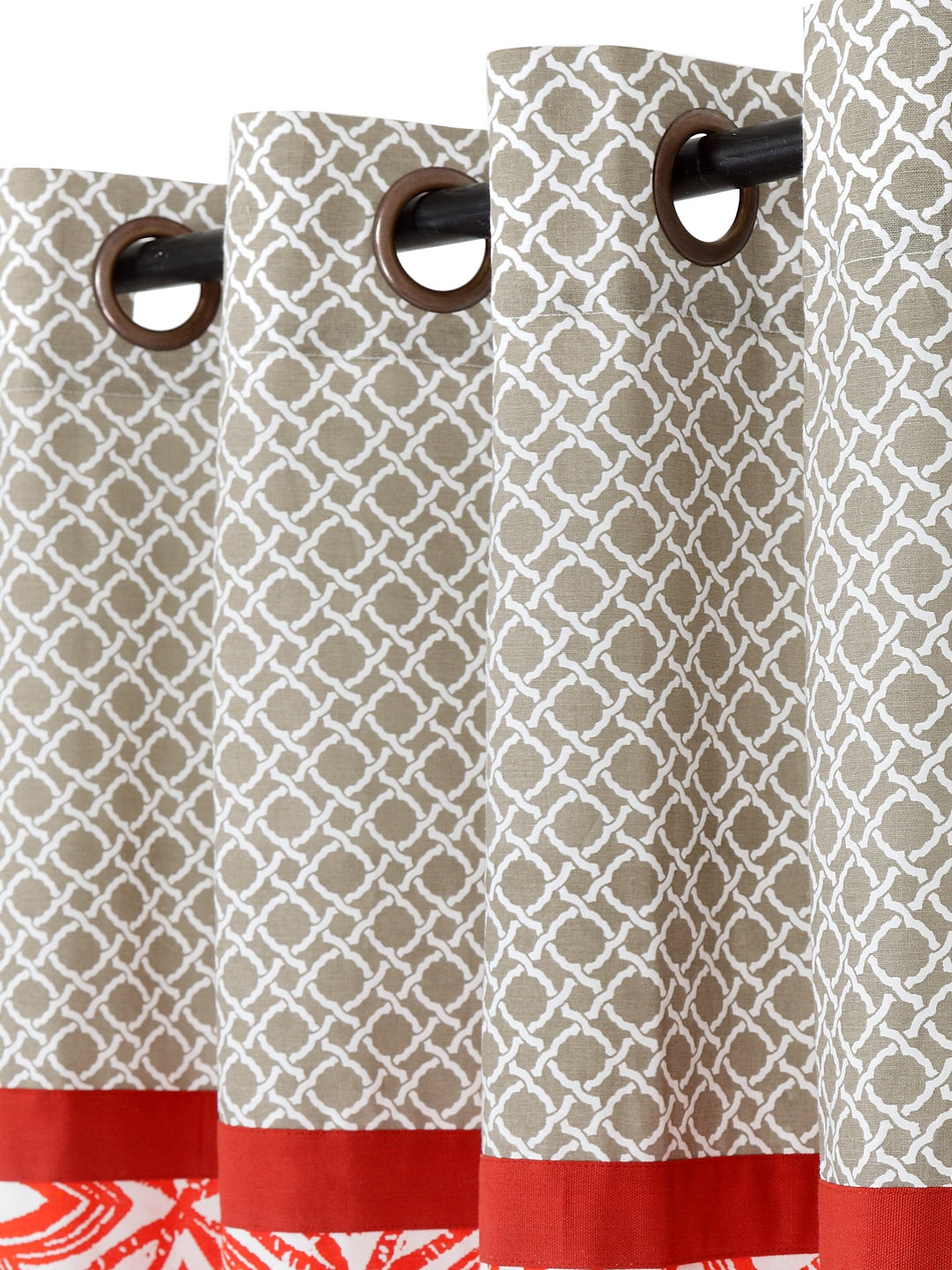 Set of 2 Long Door Arabesque Curtain