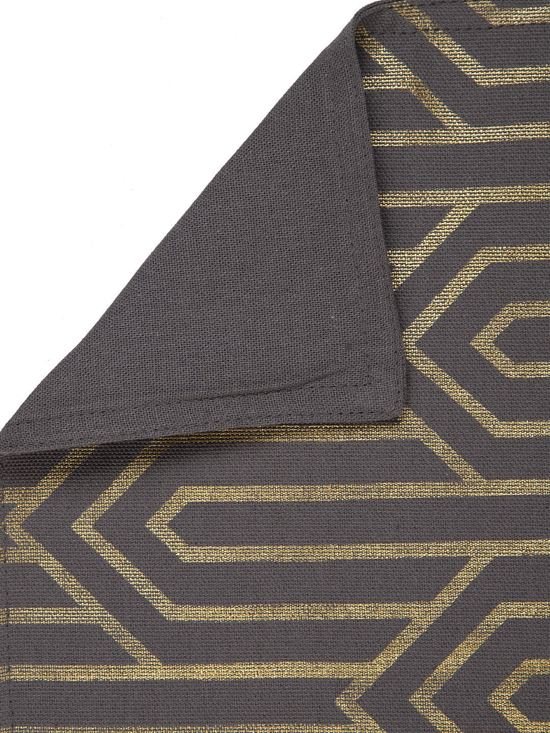 Blanc9 Set of 8 Contemporary Braided Foil Printed Placemats