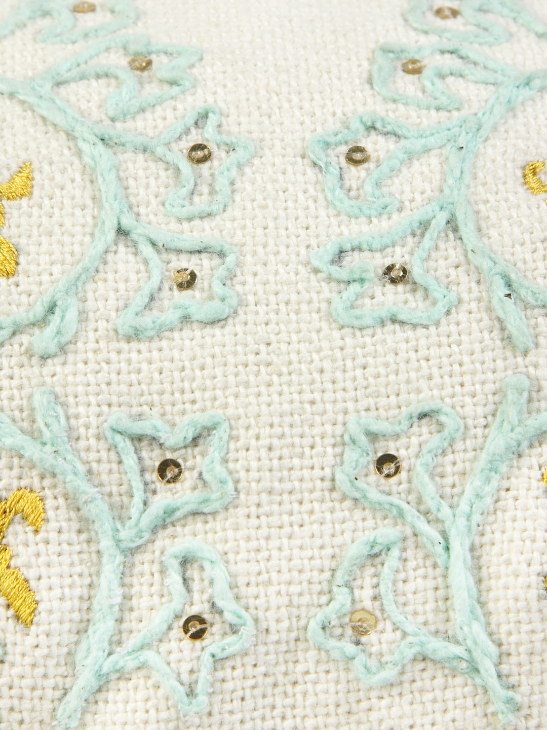 Blanc9 Exclusive Crewel Embroidered Cushion Cover with Filler 30x50cm