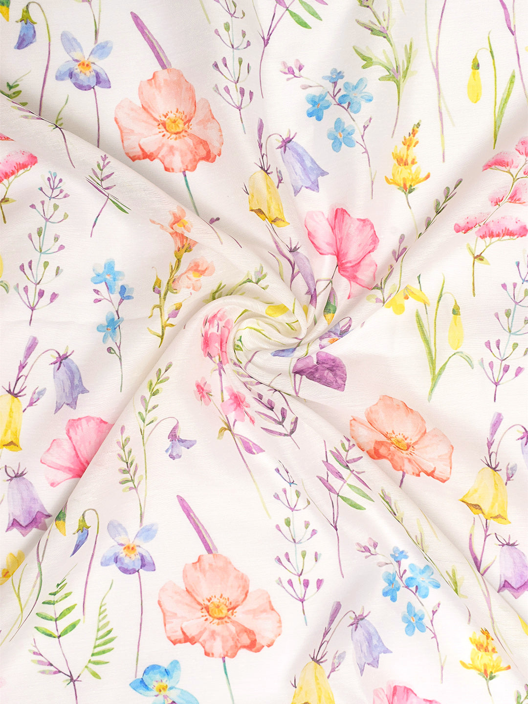 Blanc9 Set Of 2 Floral Garden Digitally Printed 7Ft. Curtain Sheer