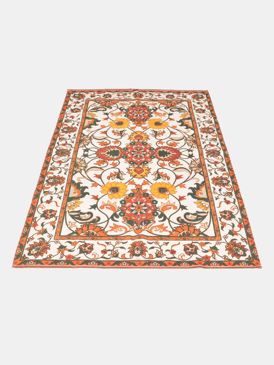 Jaisalmer Multicoloured Printed Cotton 4'x5.5' Carpet