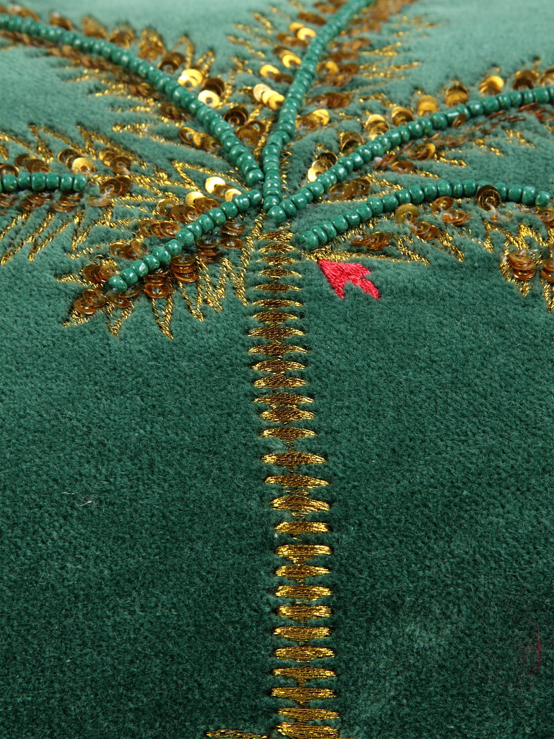 Golden Balsa Embroidered Cushion Cover with Filler 30x50cm