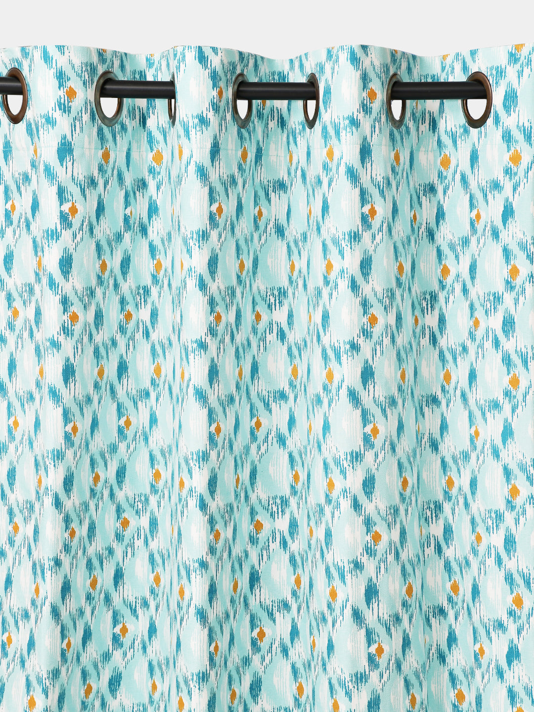 Blue Ocean Ikat Cotton Long Door Curtain